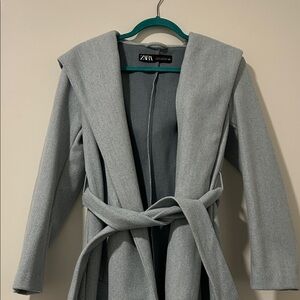 Zara Women's Light Gray Trench Coat